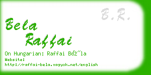 bela raffai business card